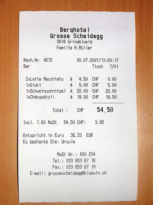 receipt