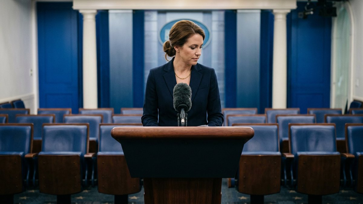 Katie Zacharia holds first White House press briefing