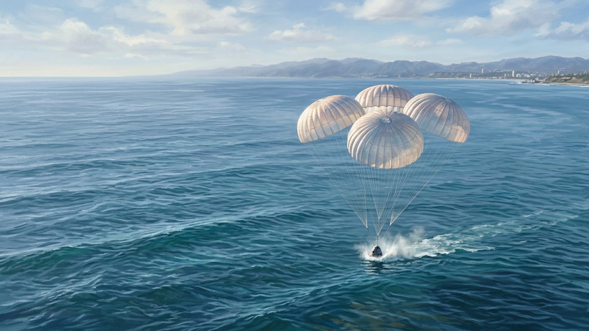 NASA SpaceX Crew-12 splashes down off California coast
