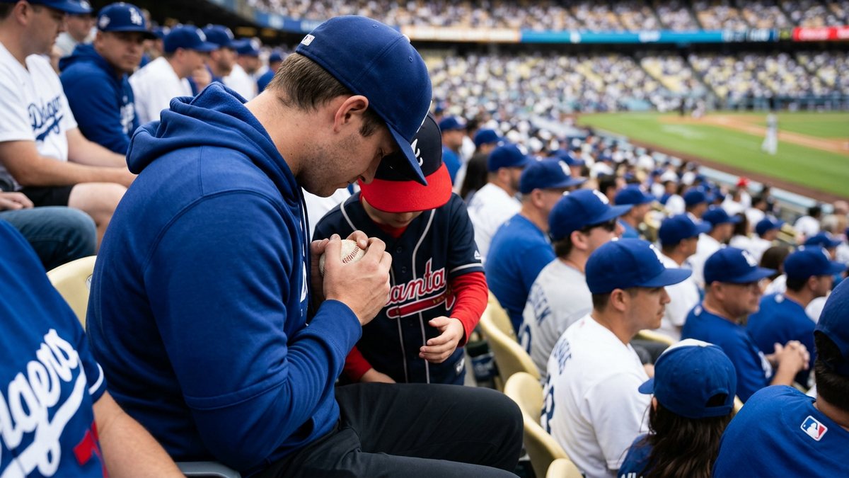 Dodgers fan refuses to give foul ball to young Braves supporter